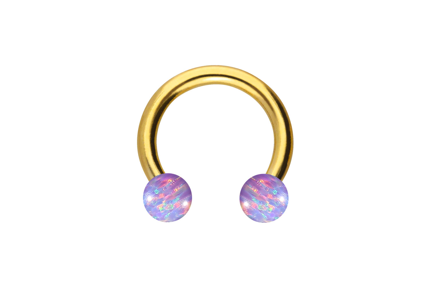 Titan Hufeisenring Piercing SYNTHETISCHE OPALE